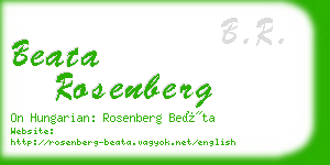 beata rosenberg business card